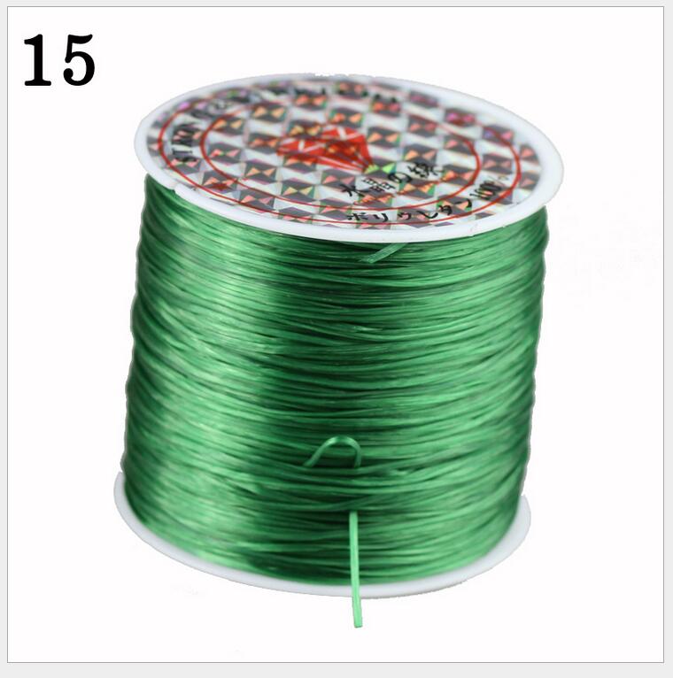 60 M Colorful Flexible Rope DIY Crystal Beading Stretch Cord Elastic Line Beadwork Wire Thread Jewelry Making 21 colors wire: MULTI