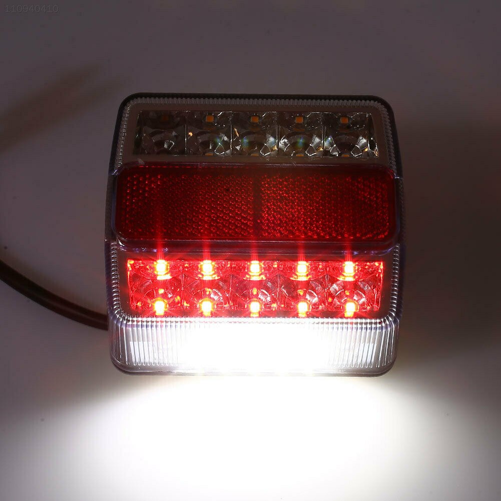 Pair 2x Waterproof Rear Led Trailer Tail Lights Kit Truck Universal 12V 15LED Campers Lamp Trailer Taillights