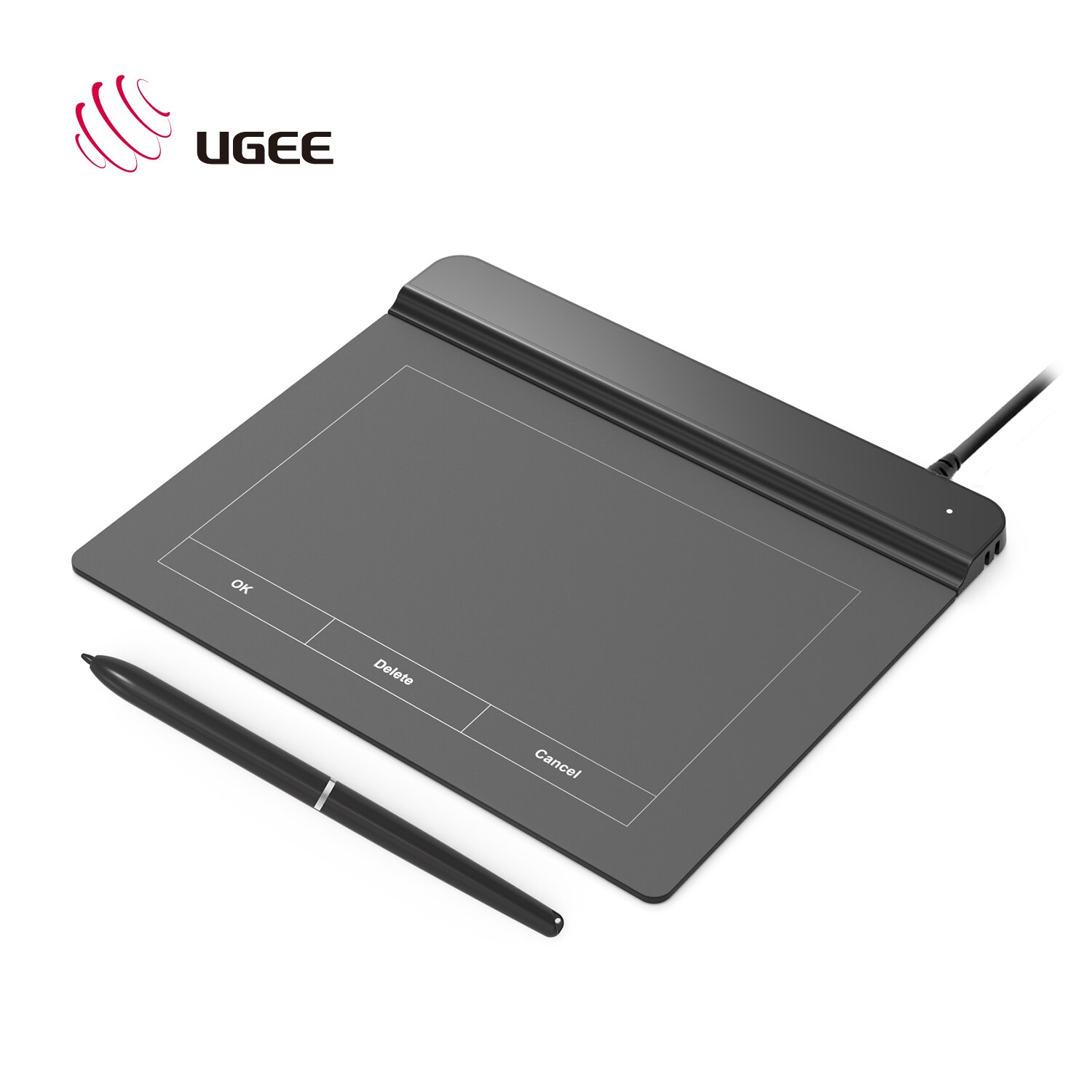 Ugee CS06 Signature Tablet Graphics Drawing Tablet Pad 6x4 Inch Active Area with 8192 Levels Battery-Free Pen 5080lpi for Office