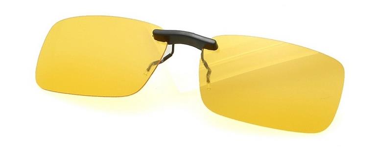 Unisex Gepolariseerde Clip Op Zonnebril Bijziend Rijden Nachtzicht Lens Anti-Uva Anti-Uvb Fietsen rijden Zonnebril Clip: Night vision yellow