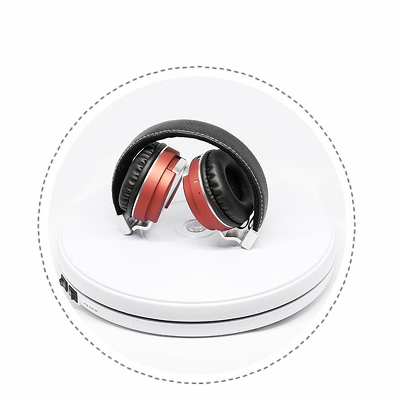 Avec lumière LED plateau tournant automatique présentoir disque rotatif 360 degrés électrique rotatif tourne-disque photographie (prise américaine)