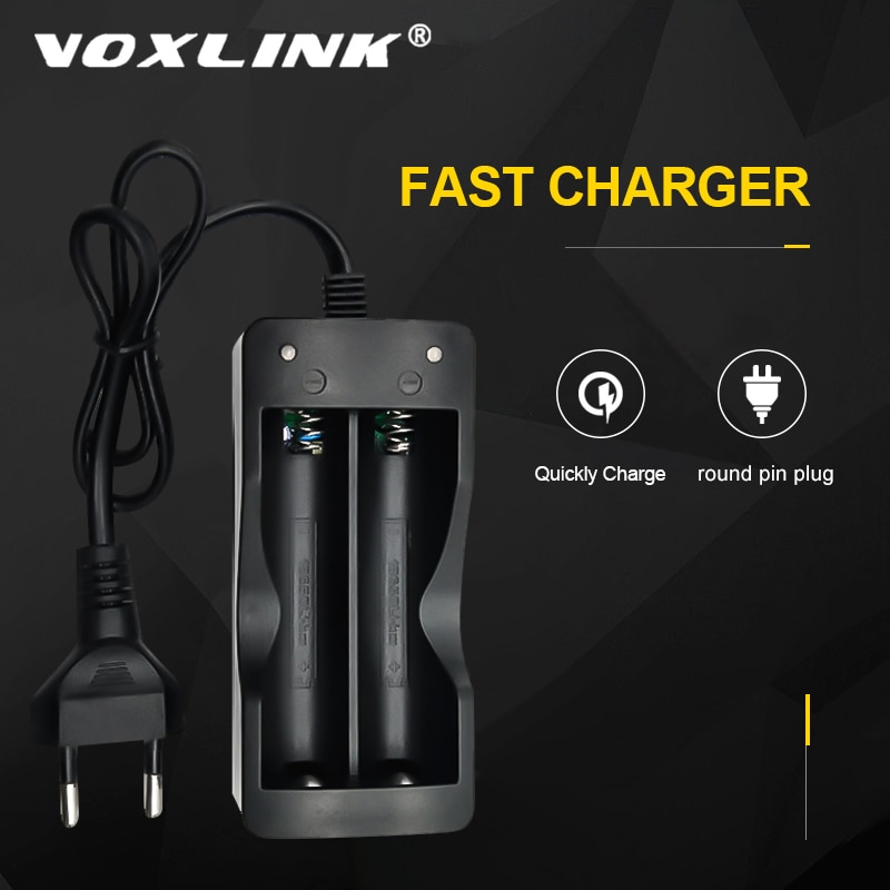 Voxlink Batterij Oplader 18650 Eu Plug 2 Slots Smart Opladen 18650 Batterij Li-Ion Oplaadbare Batterij Oplader