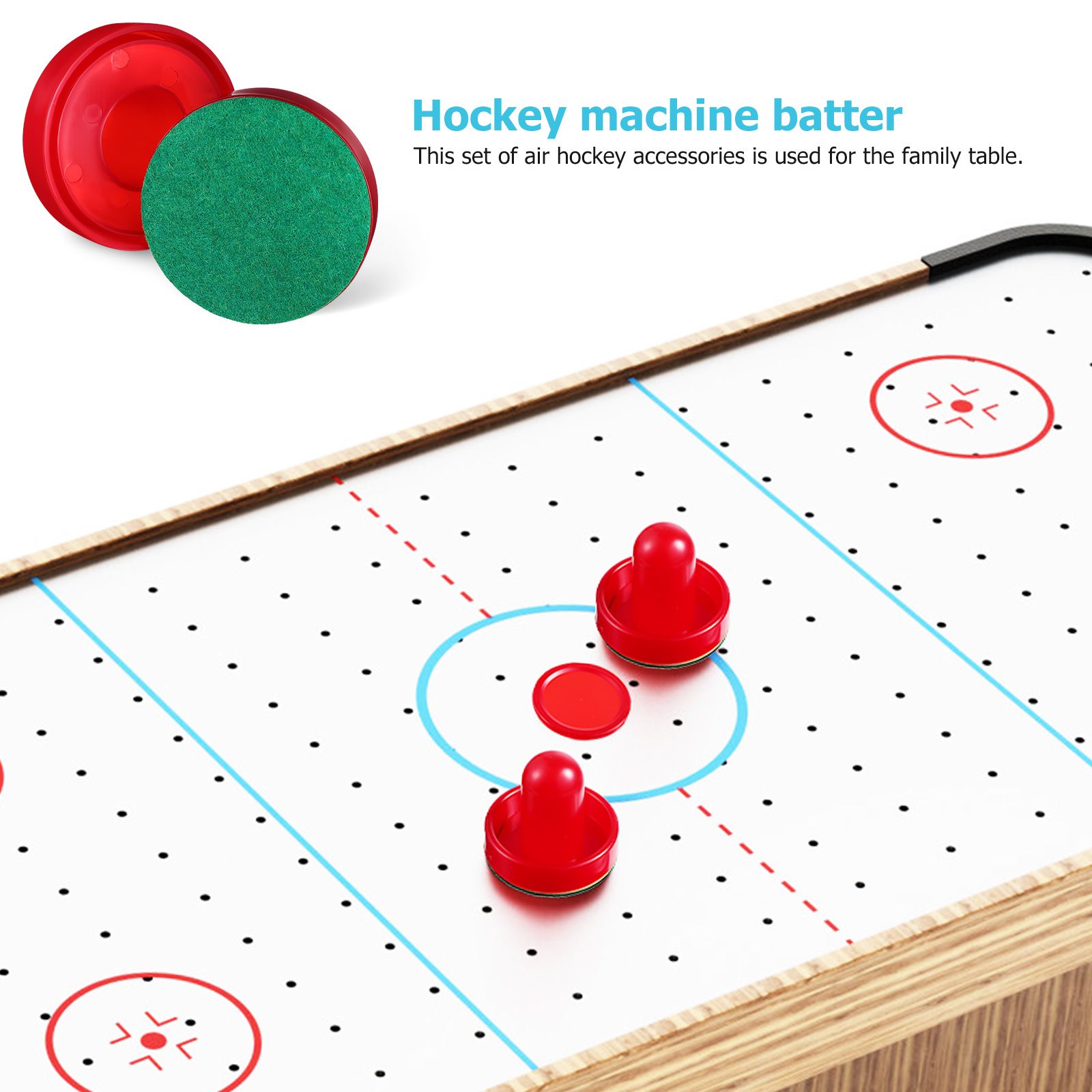 Accessoires de Machine de Hockey sur glace, rondelles et poussoir pour Tables de jeu, curseur de gardien de but, poussoirs, pagaies, bretelles à Air