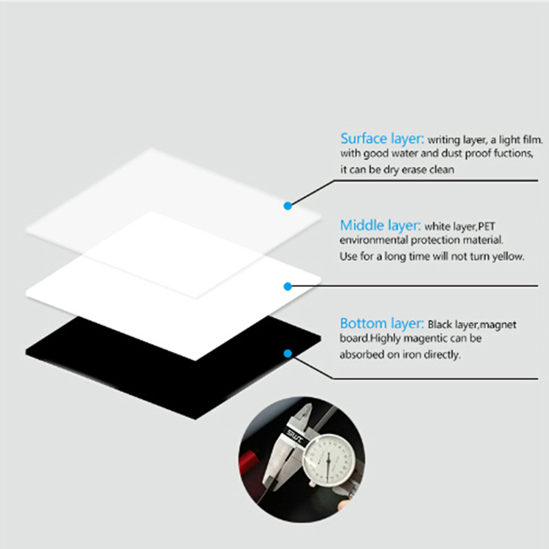 A5 210*145mm børn tegning opslagstavle magnetisk køleskab memo pad fleksibel køleskab magneter whiteboard