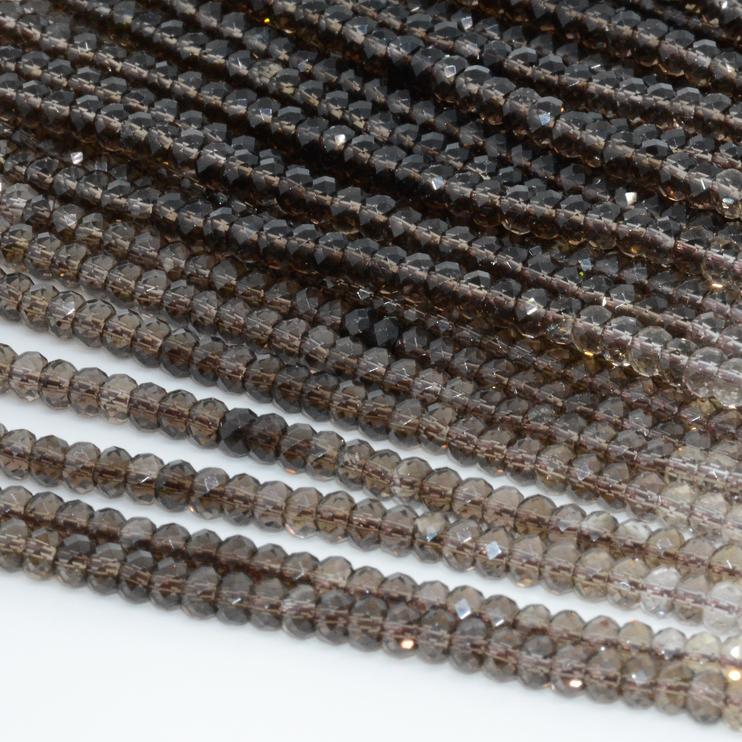 Naturalne kwarc dymny szlifowane okrągłe koraliki 4.2mm, grubość około 3mm