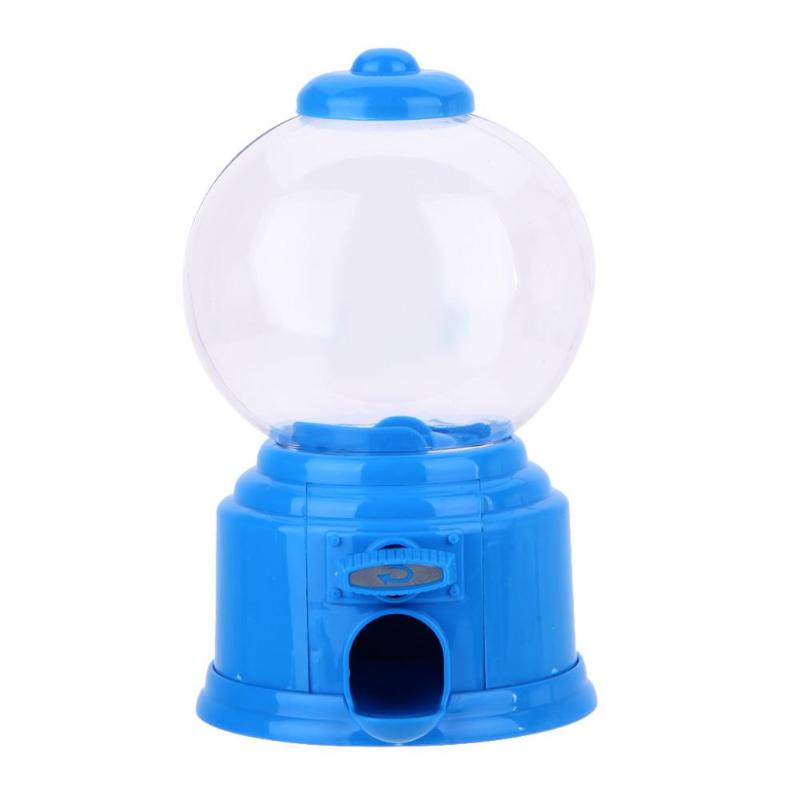 Mini máquina de dulces bonitos, dispensador de chicles, hucha para niños, juguete de Navidad, de cumpleaños, caja de dulces: Azul