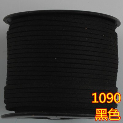 Black White Brown 100 Meters 3mm Flat Faux Suede Velvet Korean Leather Cord String Rope String Lace Jewelry Finding for DIY Chok: 1090