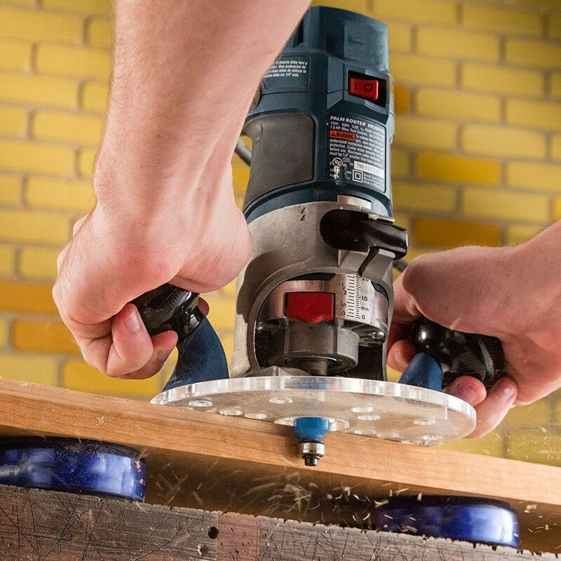 Compacto Router Sub-Base con asas-para Trim Routers y compacto Routers herramientas para trabajar la madera