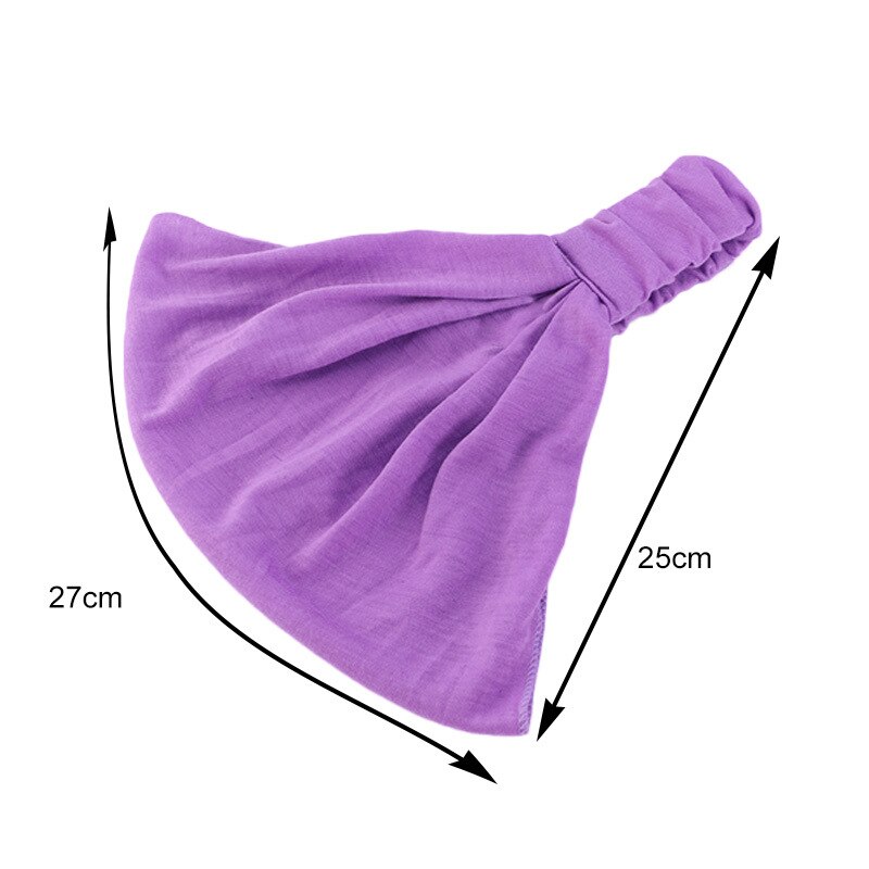 Stretchy dame bomuld hårbånd pandebånd kvinders pandebånd wrap hovedtørklæde kasket 2 in1 bandana turban hårtilbehør til piger