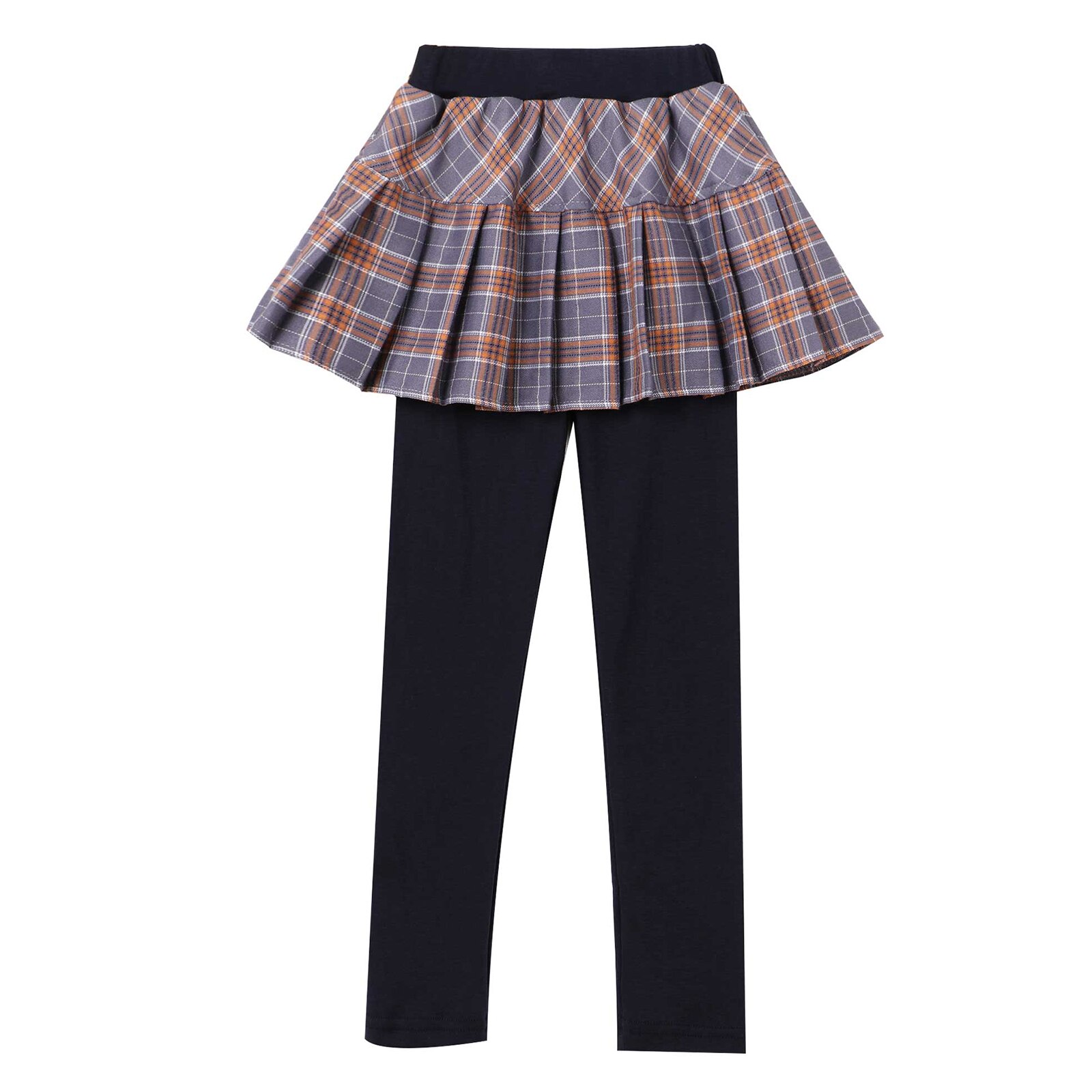 Girls Leggings Skirt Pencil Pants Plaid Pleated Skirt-pants Ballet Dance Wear Spring Autumn Children Trousers Kids Clothes