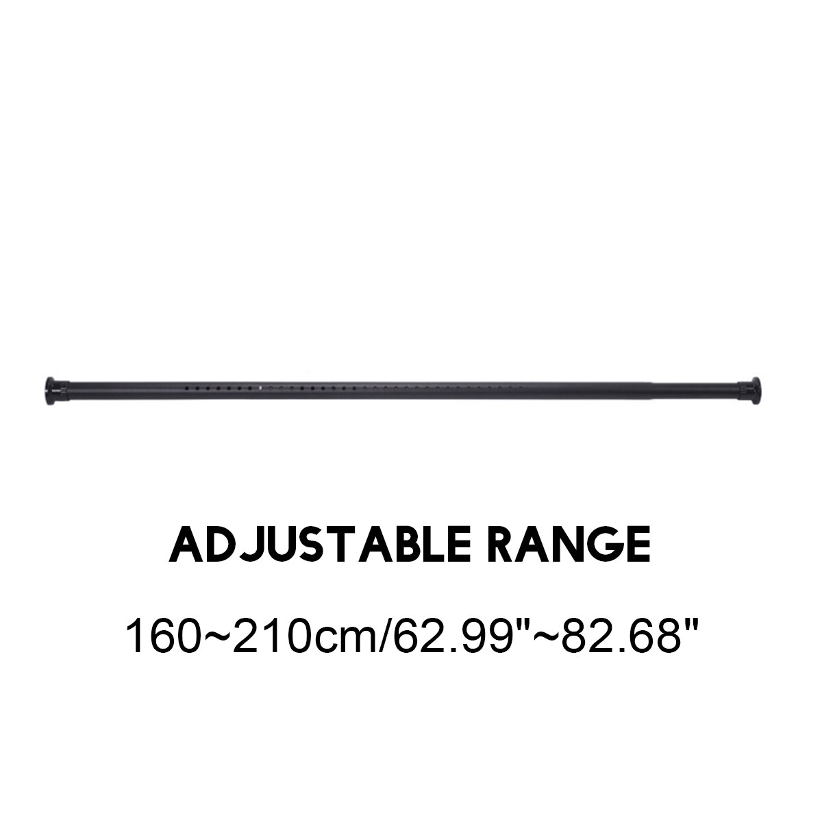 1.1-2.6M douche rideau poteaux tringle rideau pôle réglable en acier inoxydable ressort tige de Tension Rail pour vêtements/serviettes/rideau: 160-210cm