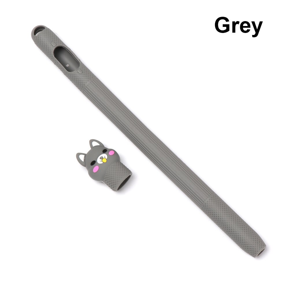 Für Apple Bleistift Fall Cartoon Bär Weiche Silikon Halter Stylus Stift Abdeckung Kompatibel Für Ipad Tablet Touch Stift Schutzhülle: grey 9