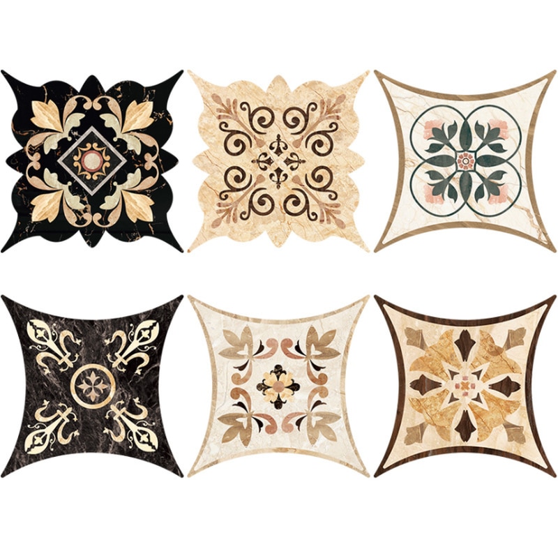 21pcs Self Adhesive PVC Ceramic Tile Stickers Waterproof Wall Sticker Art Diagonal Floor Stickers Kitchen Decorative Sticker