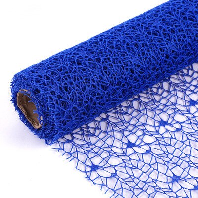 4.5M Kleur Organza Boeket Wikkelen Gaas Mesh Diy Craft Leveranties Kinderen Hand Scrapbook Gereedschap Wedding Party Decor Gordijnen: Dark blue Gauze Mesh
