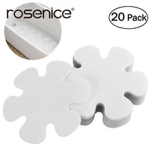 20PCS Bloemvorm PEVA Anti-slip Bad Stickers Decals Veiligheid Bad Douche Loopvlakken 10CM (Transparant)
