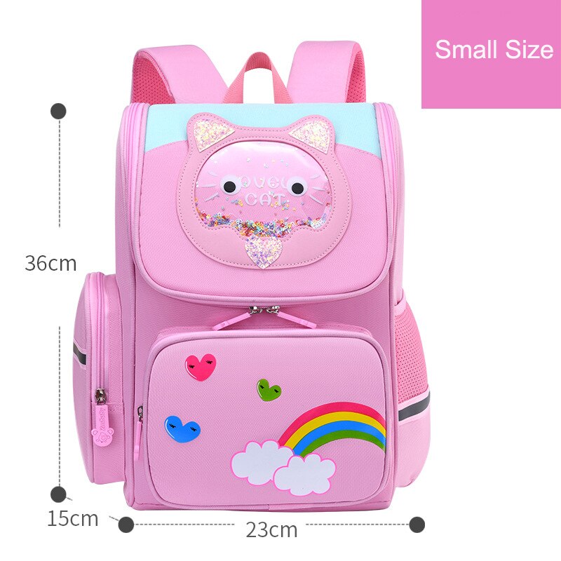 Kids Cartoon Rugzakken Meisjes Schooltassen 6-12 Jaar Kinderen Leuke Rugzak Schooltas Basisschool Rugzak Kids Mochila: small pink