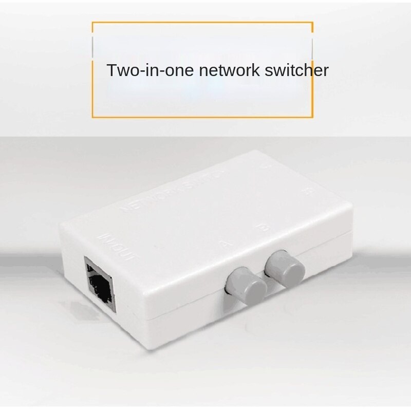 Mini 2 Port RJ45 RJ-45 Network Switch Ethernet Network Box Switcher Dual 2 Way Port Manual Sharing Switch Adapter HUB