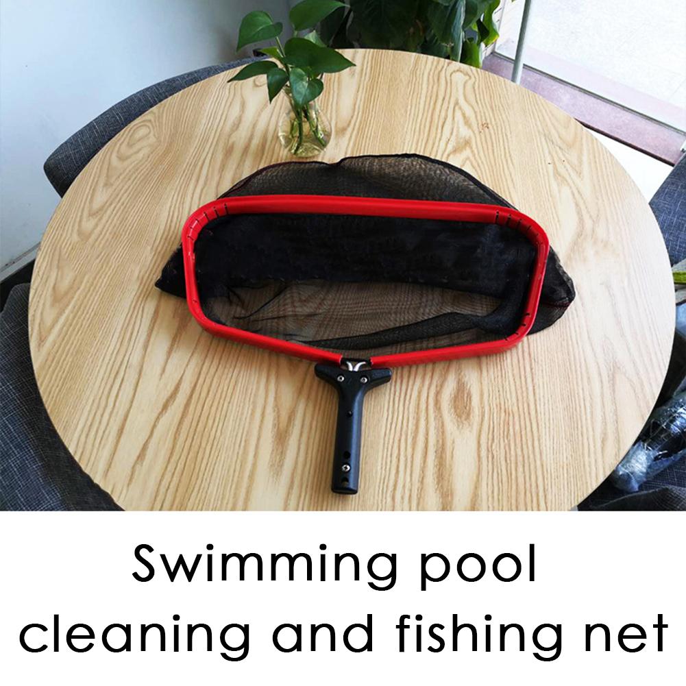 Outdoor Floating Pool Leaf Rake Skimmer Net Aluminum Plastic Shrink Rod Heavy Duty Mesh Net Pool Cleaning Kit