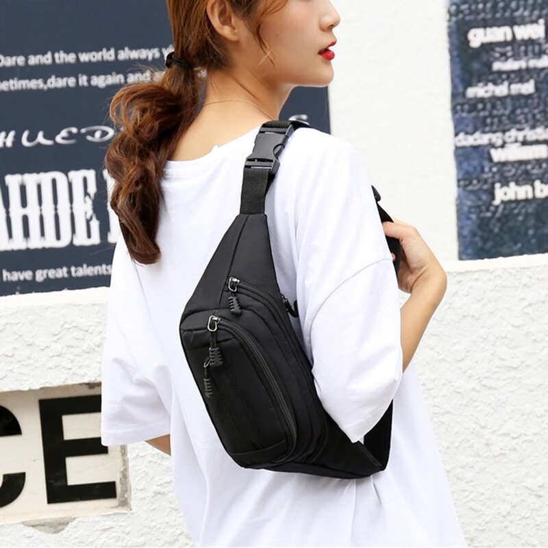 Männer Ich bin Freien Sport Schulter Taschen Taille Tasche Wasserdichte umhängetaschen für Männlichen USB Ladung Gürtel Tasche Reisen Pack