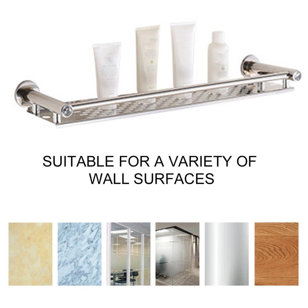 Stainless Steel Anti-rust Frame Storage Shelf Wall Mounted Hanging Rack Toilet Washroom Bathroom Soap Sponge Holder
