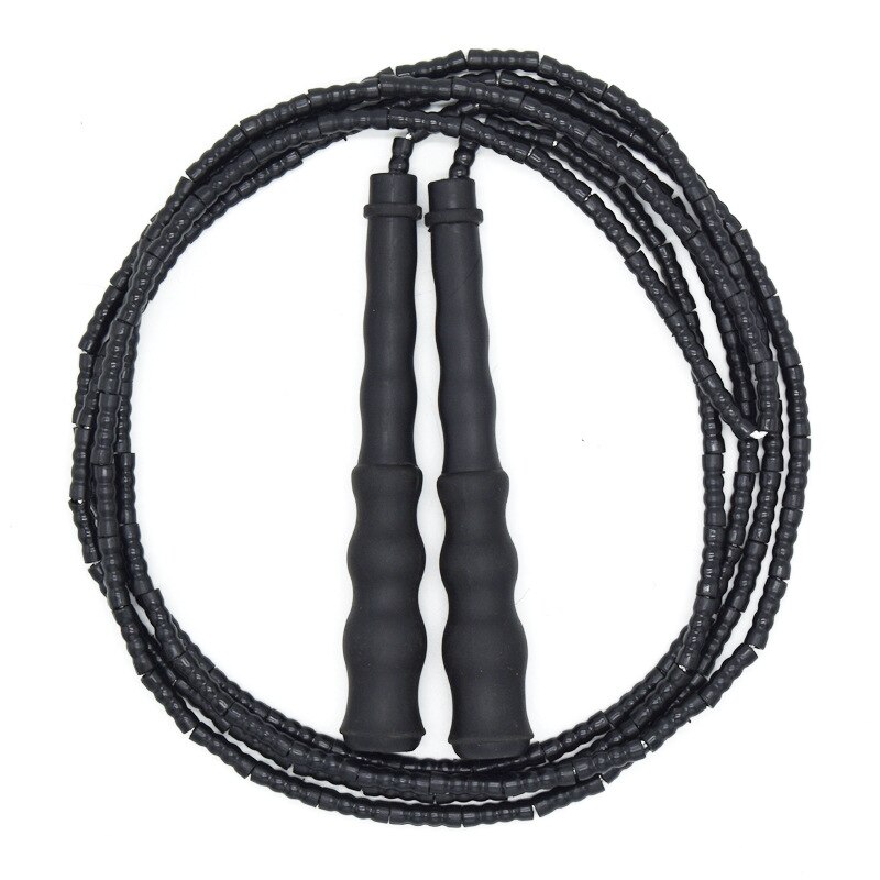 Kralen Segament Springtouw Zachte Verstelbare Wirwar Springtouw Fitness Springtouw Voor Vrouwen Mannen Kids Houden Geschikt training: Black