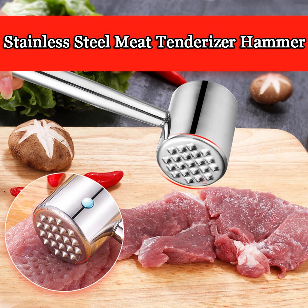 Keuken Vlees Mals Vlees Hamer Ponders Roestvrij Staal Steak Varkensvlees Vleesvermalsers Hamer Karbonades Losse Klop dubbelzijdige Steak Varkensvlees