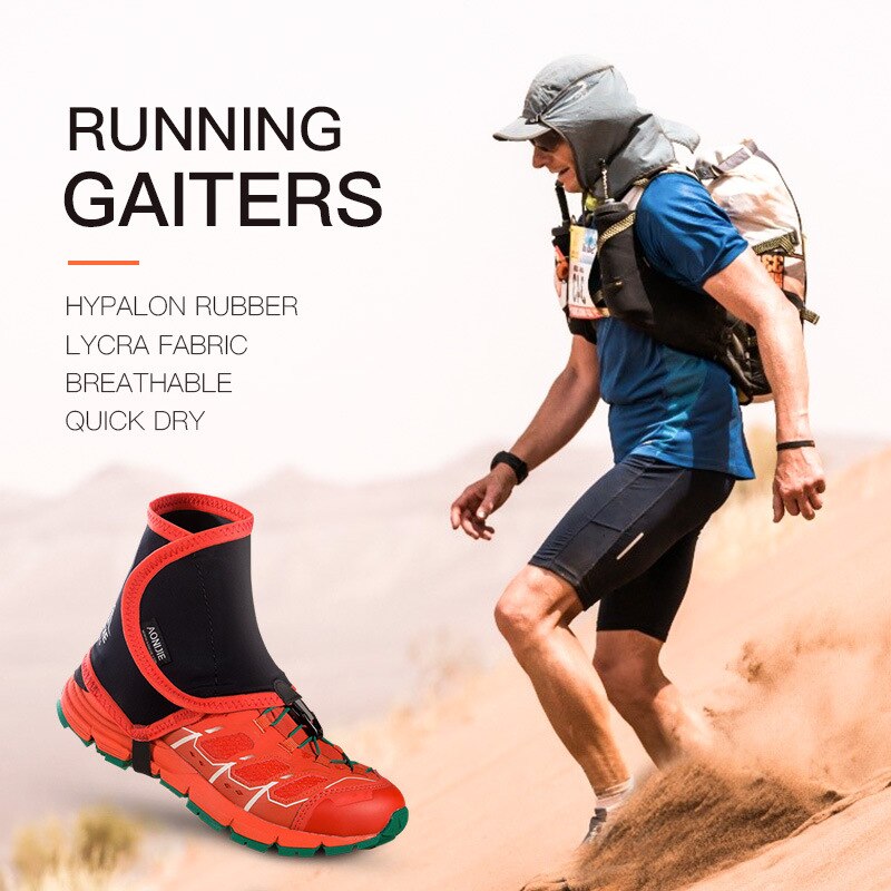 AONIJIE-polainas reflectantes de Trail alto Unisex, cubiertas protectoras para zapatos, para correr, Maratón, prevención de piedra de arena, E940, e941