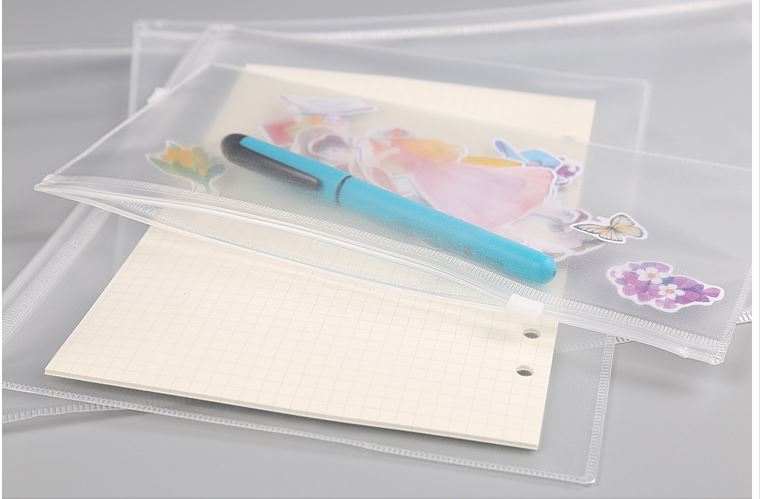 PVC A4 B5 A5 A6 Zipper Bag File Bag