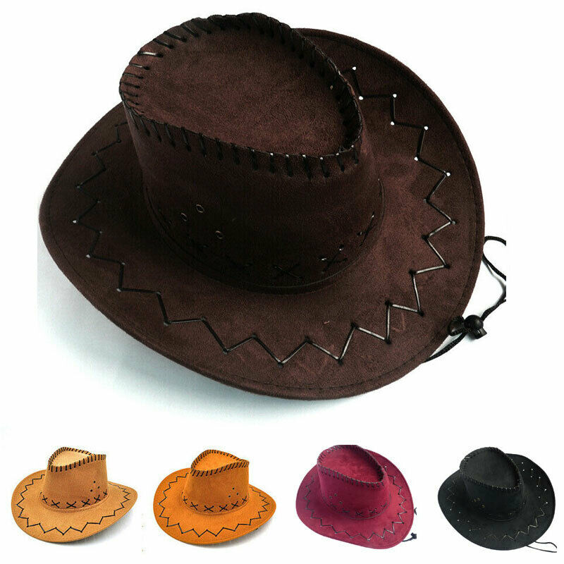 Menn kvinner vestlig cowboy cowgirl hatt retro panama solhatt krympe lokk