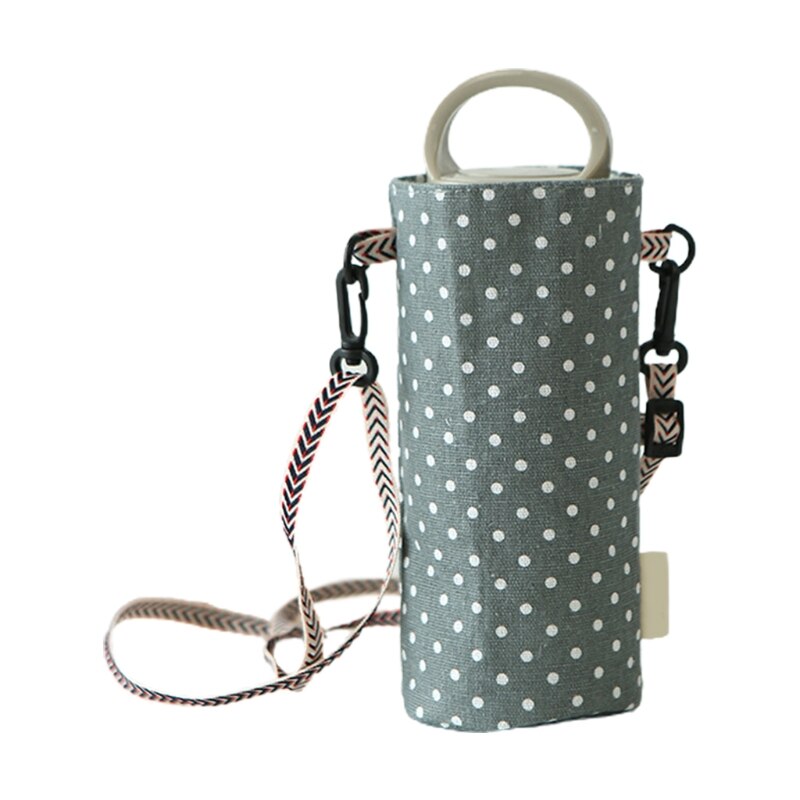 Sac porte-gobelet avec bandoulière réglable, bouteille d'eau créative, fourre-tout, sac porte-gobelet, pochette avec bandoulière, 87HA