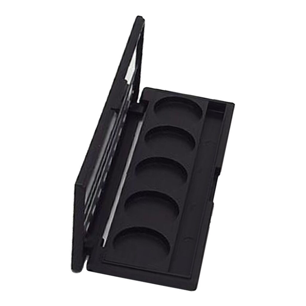 5 siatek plastikowy cień robić powiek Bronzer paleta w proszku Organizer Obudowa z otworem na pędzel pusta paleta magnetyczna