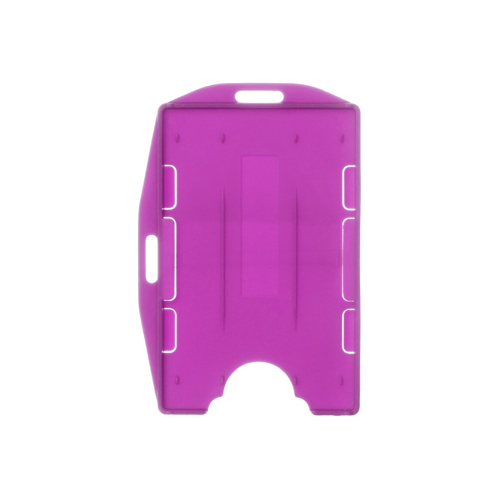 1 Pc Draagbare Praktische Multi-Gebruik Hard Plastic Dubbelzijdig Id Card Unisex Badge Werk Id Kaarthouder Duurzaam protector Cover Case: Donkergrijs