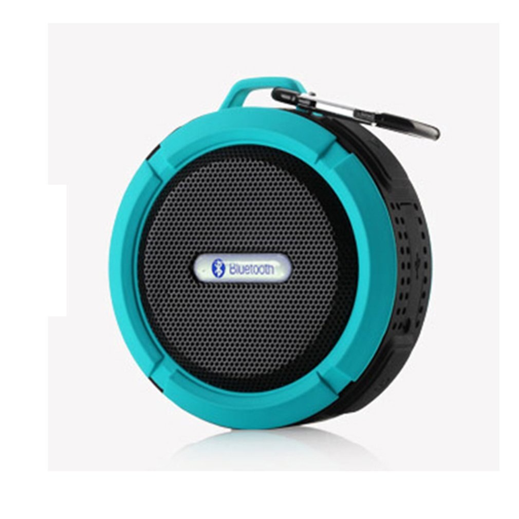 Mini Bluetooth Plastic Portable Wireless Speaker With Calls Handsfree Waterproof For Showers Bathroom Poor Car Beach & Outdoor: Blue