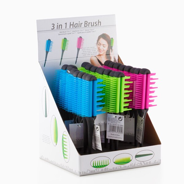 Triple Action Hairbrush
