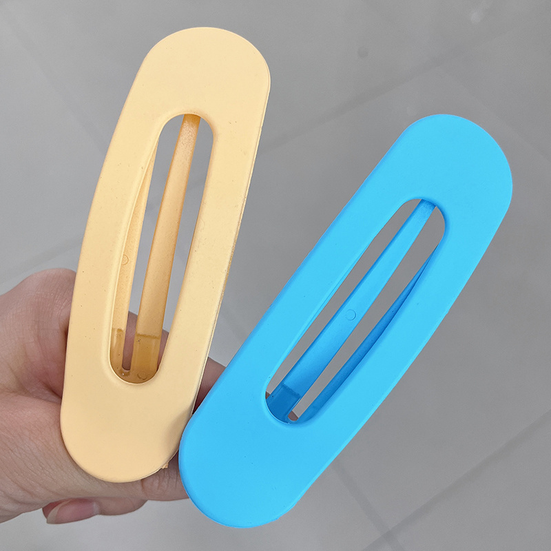 2 pçs coreano fosco para mulheres grandes grampos de cabelo fosco grande clipe franja presilhas meninas acessórios para o cabelo: Hortelã