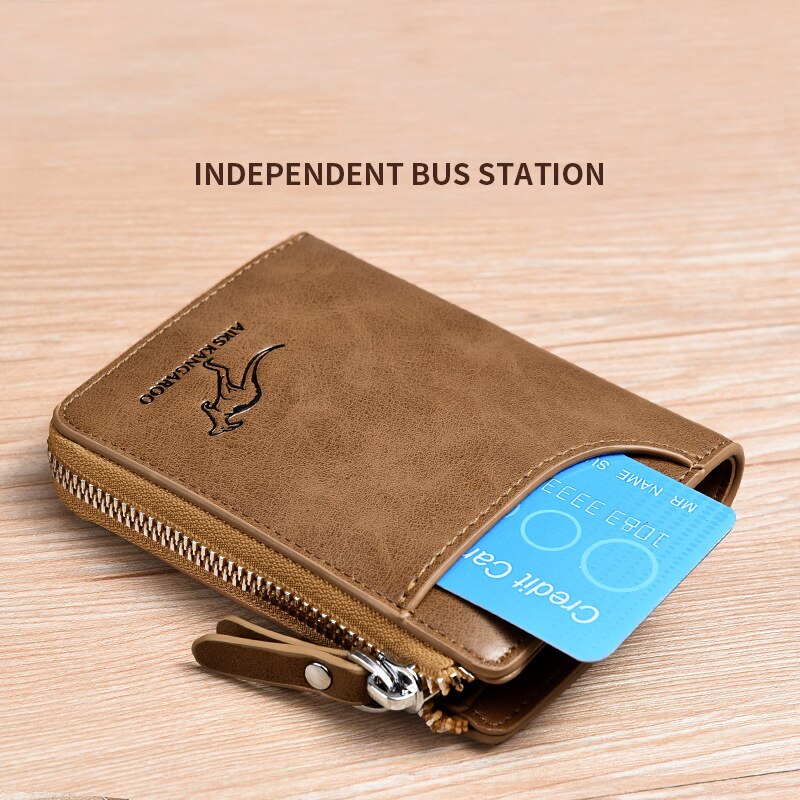 Aiks Kangaroo Wallet RFID Blocking Anti-theft Credit Card Bag Antimagnetic Unisex Wallet RFID Protected
