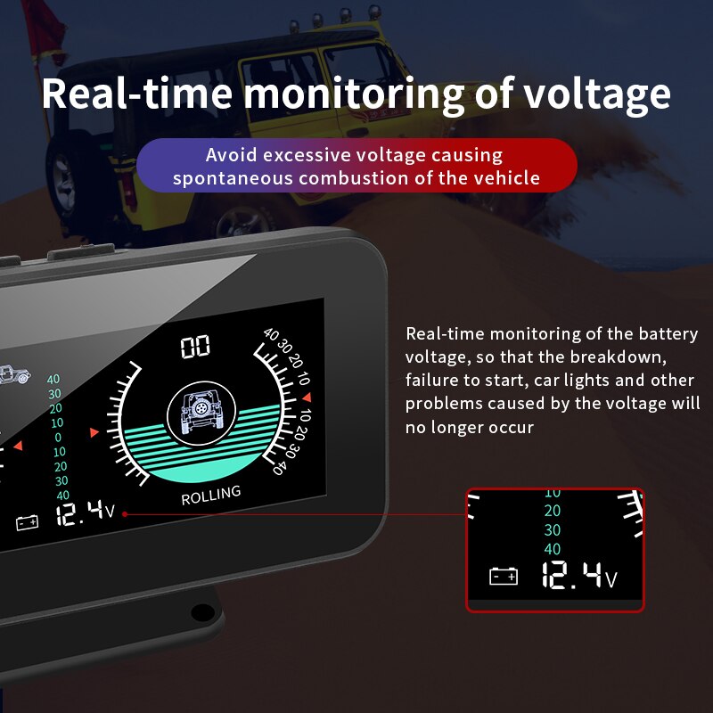 M50 GPS Slope Meter Off Road Car Smart Inclinometer Head Up Display Tilt Pitch Angle inclinometro Auto OBD2 HUD