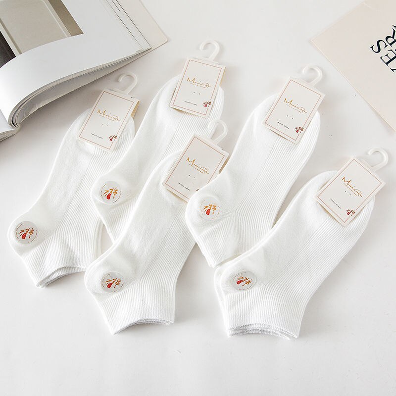 5 par niewidzialne skarpetki bawełniane letnie Kwaii damskie zestaw skarpet japonia słodycze kolor śliczne tendencja zwykły Lolita sportowe krótkie skarpetki działka: 5 pairs 05C