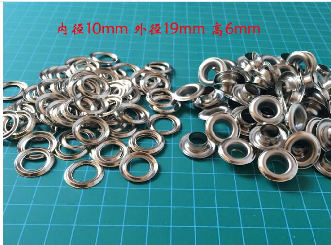 1000 pcs 19mmx10mmx6mm AD Flag Eyelets Solid Metal Eyelets for Leather Craft Grommet Banner