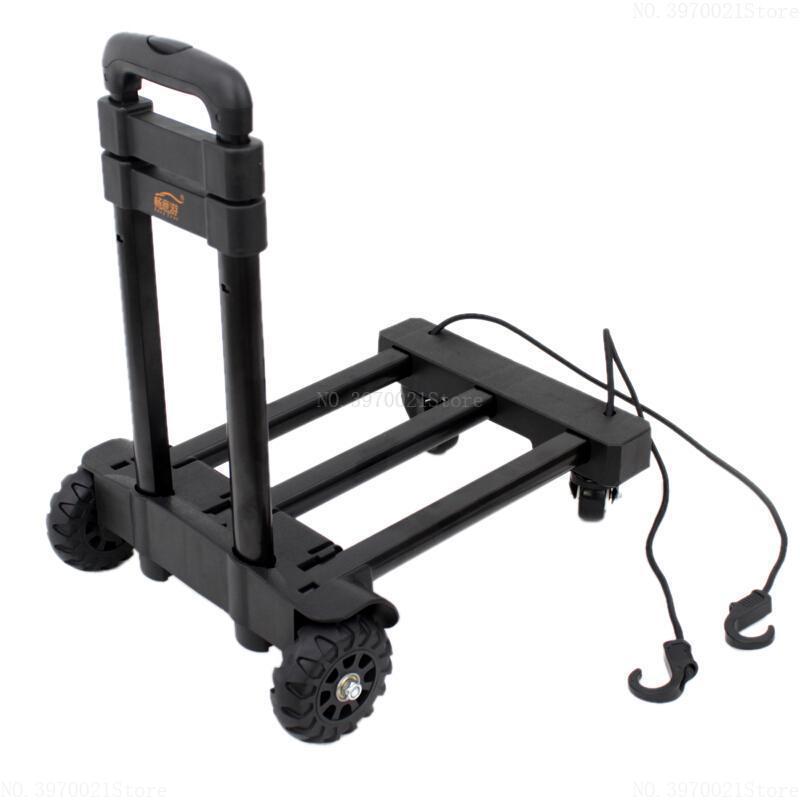 Portable Folding Hand Truck 360-degree Swivel Wheels Trolley Push Luggage Cart Foldable Dolly Equipment Carrier 120 Ibs Capacity