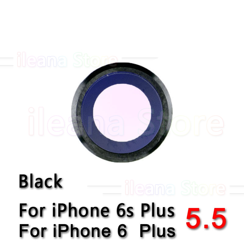 Originele Sapphire Crystal Back Achteruitrijcamera Glas Ring Voor Iphone 6 6S Plus Camera Lens Ring Cover Vervanging: 6s Plus Black