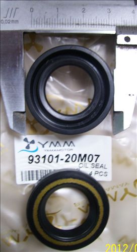 Dele til yamaha påhængsmotor 2 takts 30 hp propelleraksel olietætning / nr.  : 93101-20 m 07 /  taiwan produkt