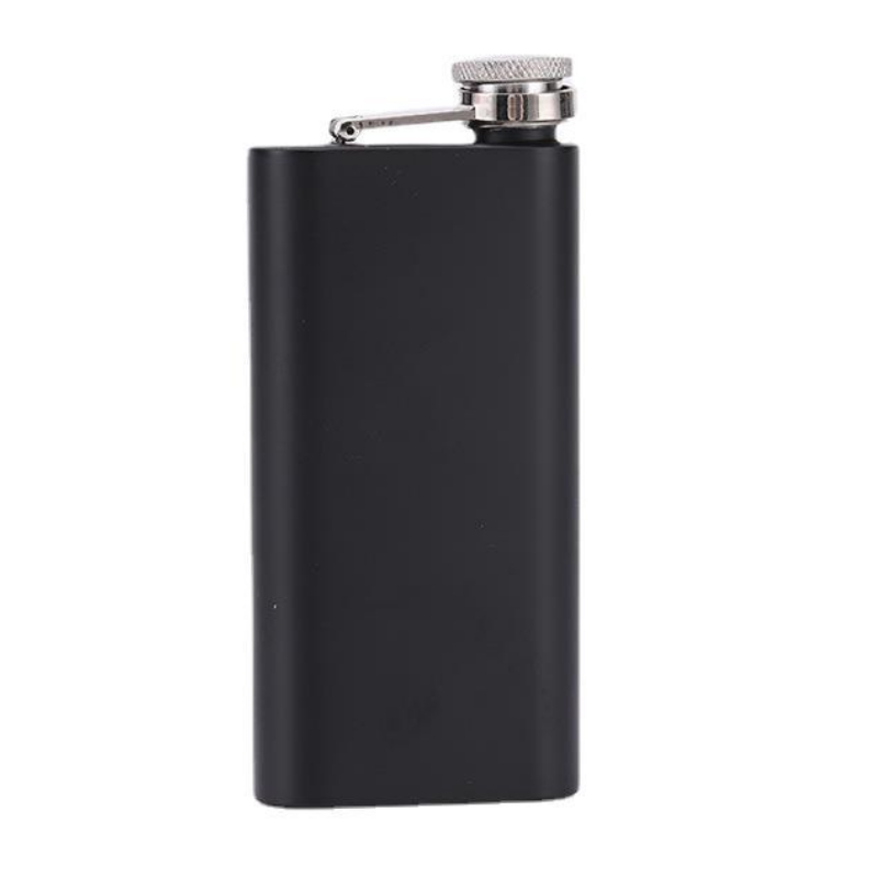100-150ml Simple Stainless Steel Hip Flask Portable Mini Whiskey Vodka Shochu Spirits Bottle Container Wine Pot: black
