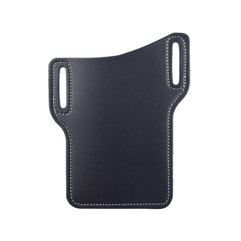 Universal Brown Leather Waist Belt Loop Cellphone Phone Protection Case Bag Holster Men Women Cell Phone Bag 6 Colors: navy