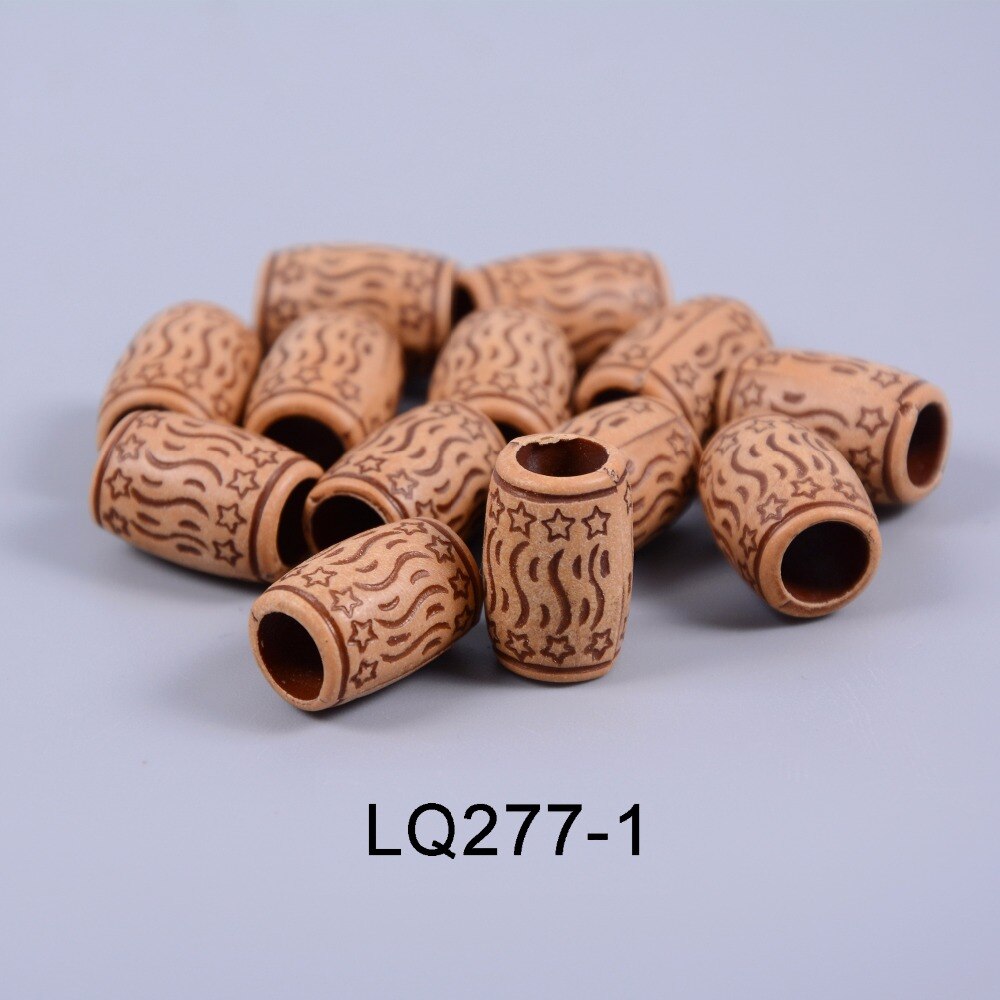 100Pcs Plastic Dread Dreadlock Beads Hair Braid Braiding Bead Unique Retro Big Hole Tube Ring Hair Extension Jewelry Tool