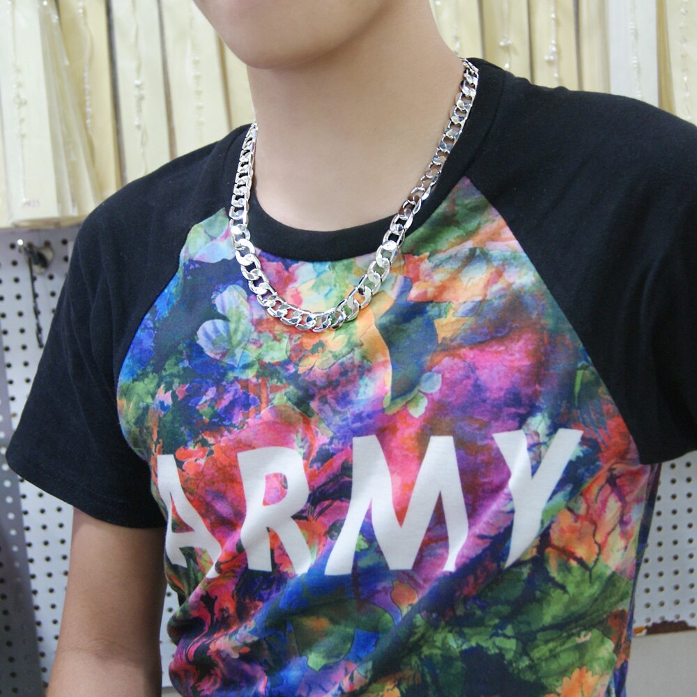 Mannen Originele Zilveren Ketting Klassieke 925 Sterling Zilveren Ketting 12 Mm Cubaanse Ketting Hip Hop Stijl partij Sieraden