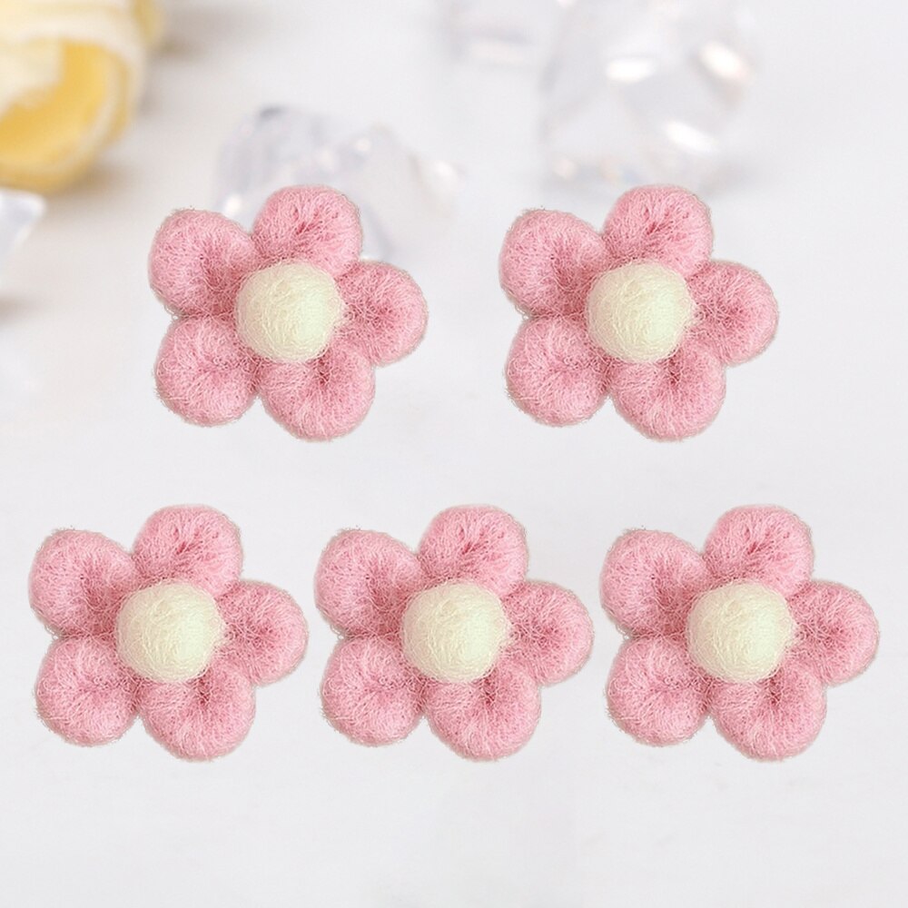 5Pcs Vilt Broche Schattige Bloem Vormige Breastpins Kids Broche Corsage Kleding)