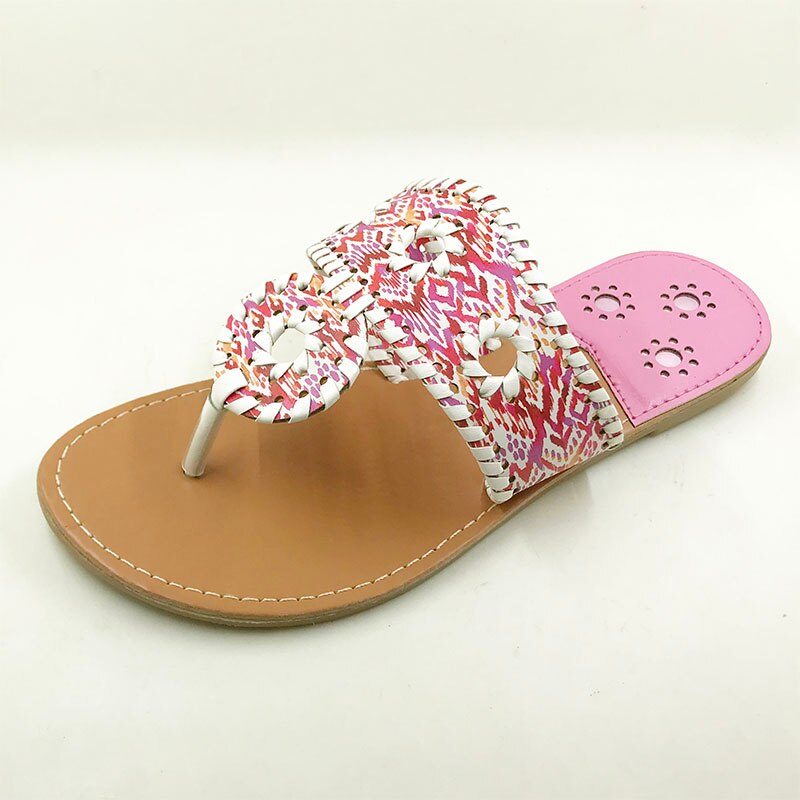 Shoes Women Sandals Flip Flops Summer Style Hair ball Chains Flats Solid Slippers Sandal Flat: Pink / 40