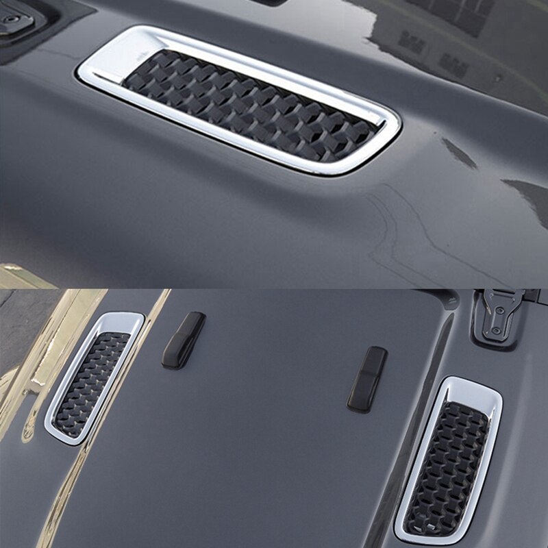 Car Engine Hood Air AC Outlet Vent Decoration Cover Sticker for Jeep Wrangler JL + Car Stickers