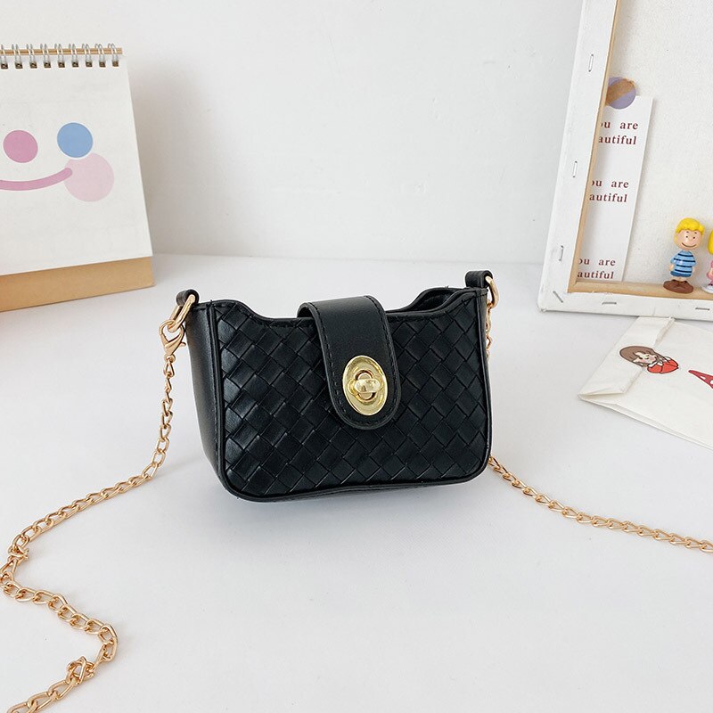 Kleine damestassen en handtassen, leren crossbodytassen voor dames, kleine portemonnee, meisjes schoudertas: Zwart